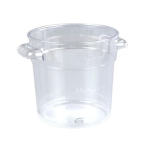 1 Quart Clear Polycarbonate  Round Food Storage Container (Lid Sold Separately) Hobbiest.Shop — Clear Polycarbonate Round Storage Container