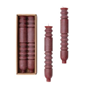 Unscented Totem Taper Candles in Box, Set of 2
